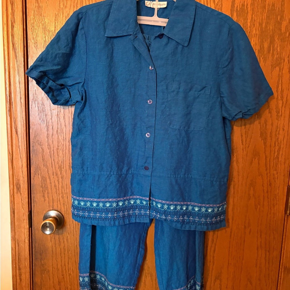 Dressbarn Linen Pant Set